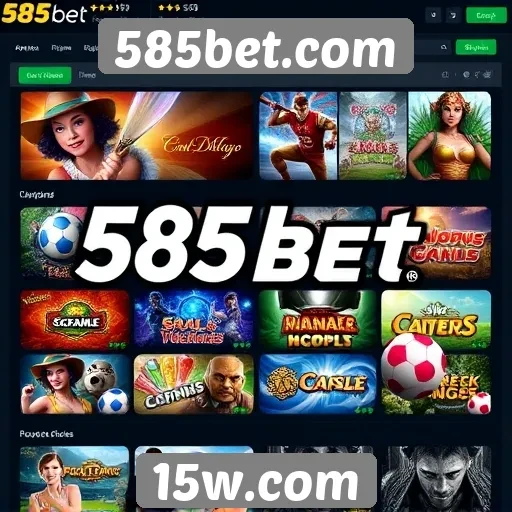 Variedade de jogos disponíveis no 585bet